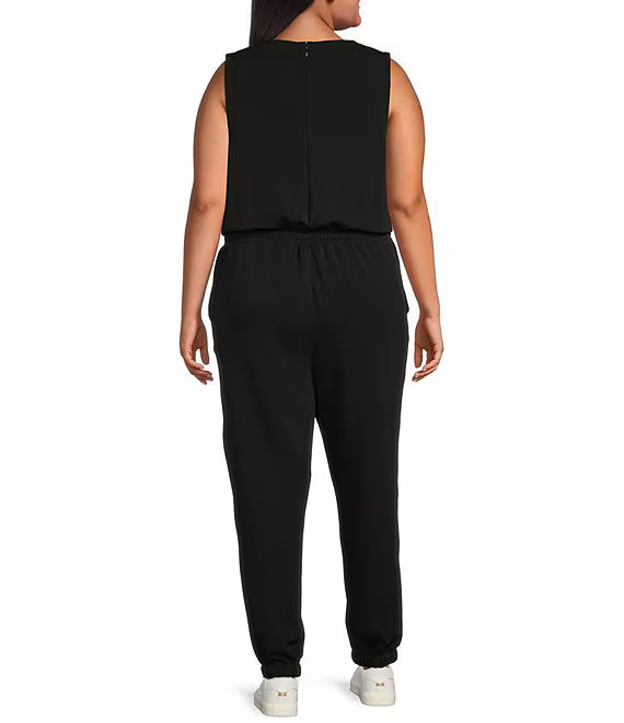 Skies Are Blue Plus Size Soft Modal Sleeveless Jumpsuit