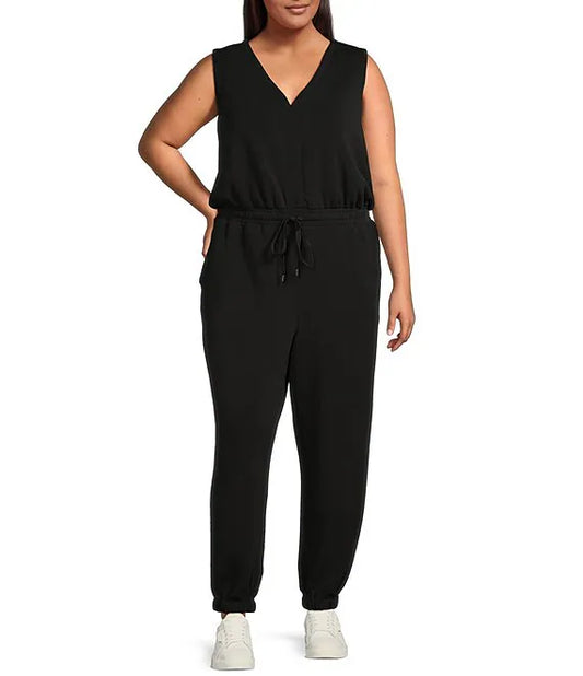 Skies Are Blue Plus Size Soft Modal Sleeveless Jumpsuit