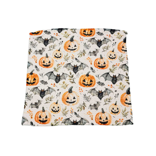 Halloween Bat and Pumpkin Driftless Waffle Washcloths