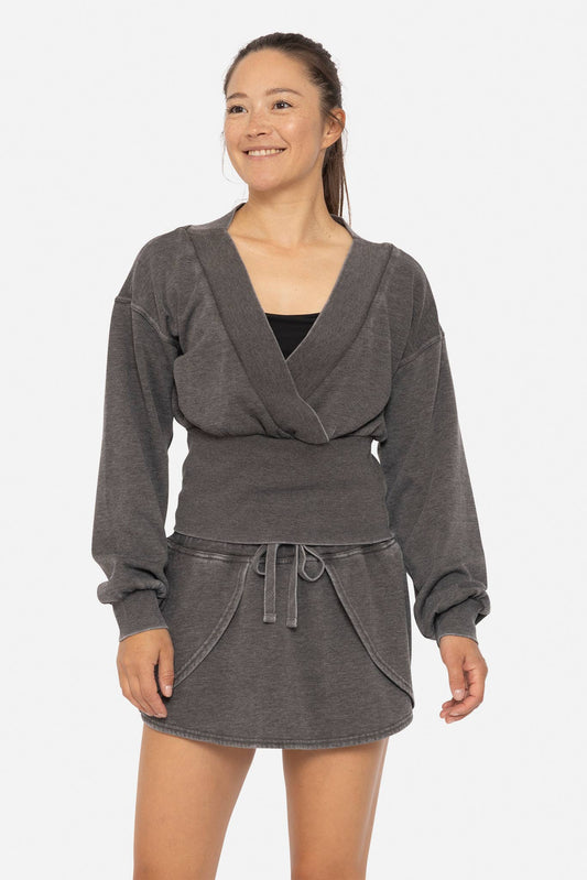 Burned Out Deep V-Neck Sweater