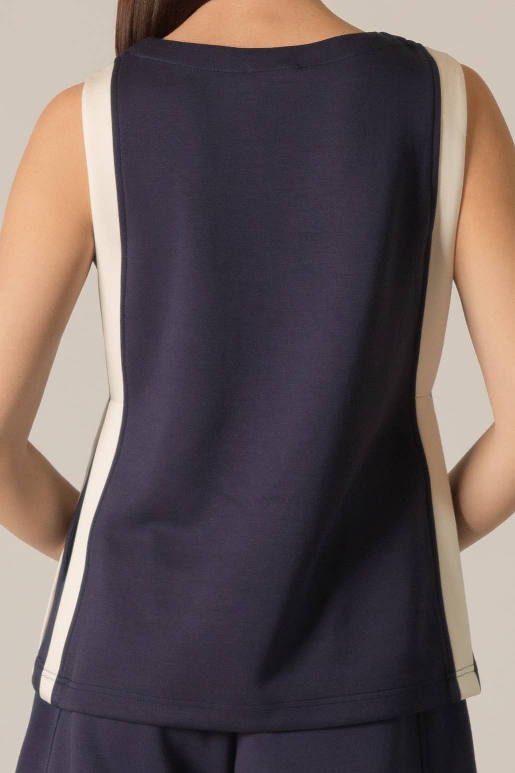 P. CILL Butter Modal Contrast Border Side Pocket Sleeveless