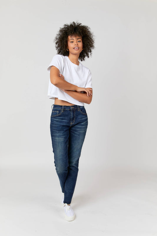 Oliver Logan Crosby Mid Rise Relaxed Taper Jean