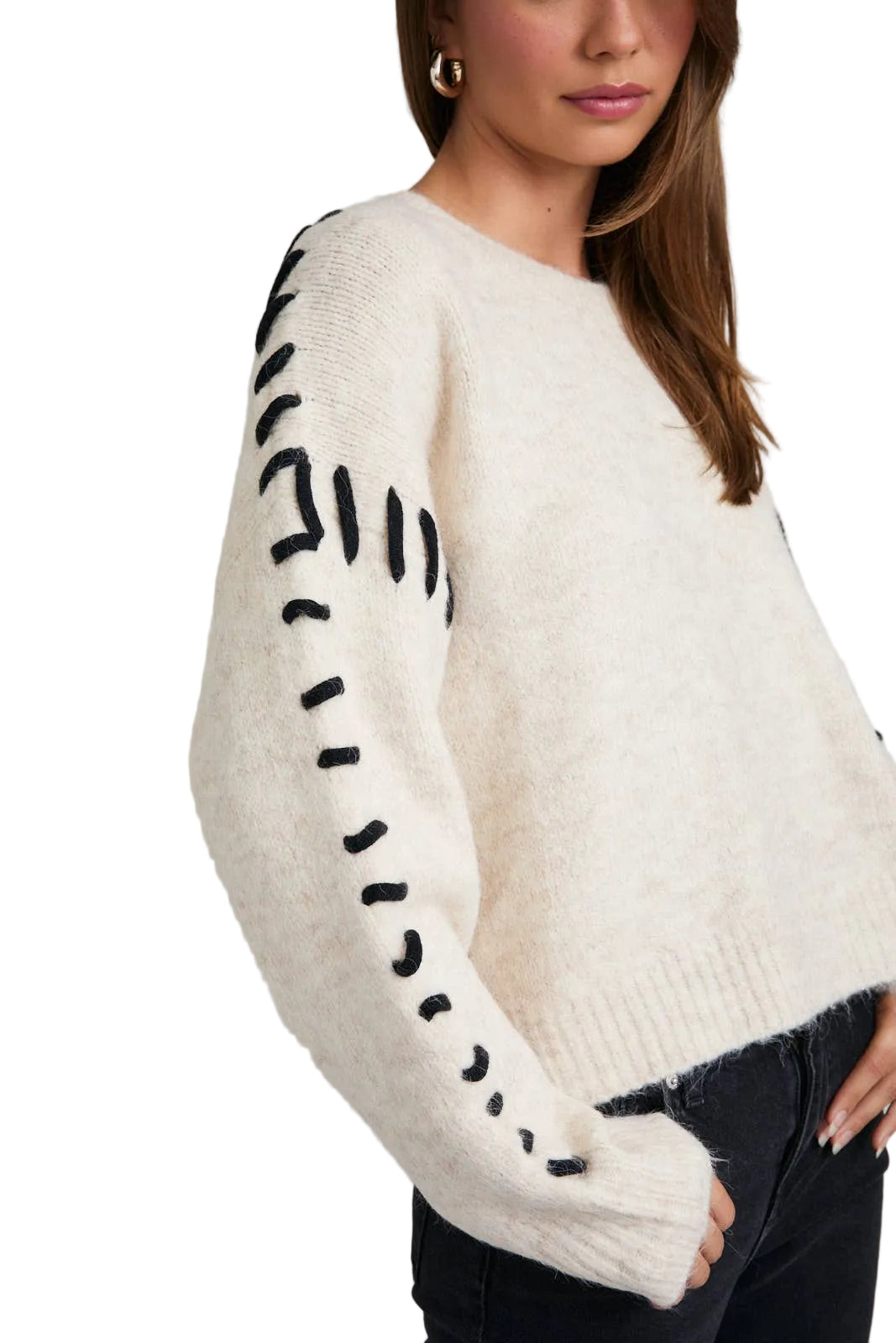 STITCH DETAIL SWEATER TOP