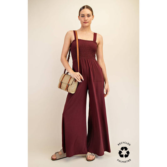 BUTTER SMOCKING JUMPSUIT