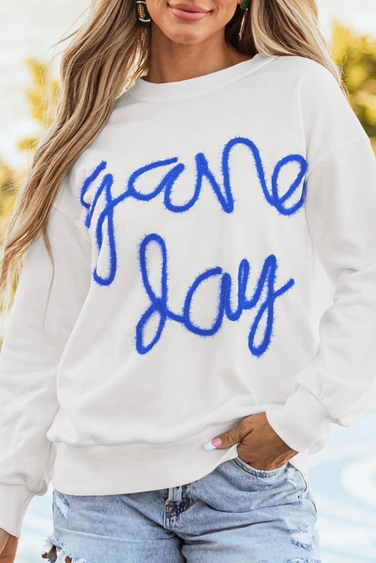 LDC Fall Clothing Game Day Drop Shoulder Graphic Sweatshirt