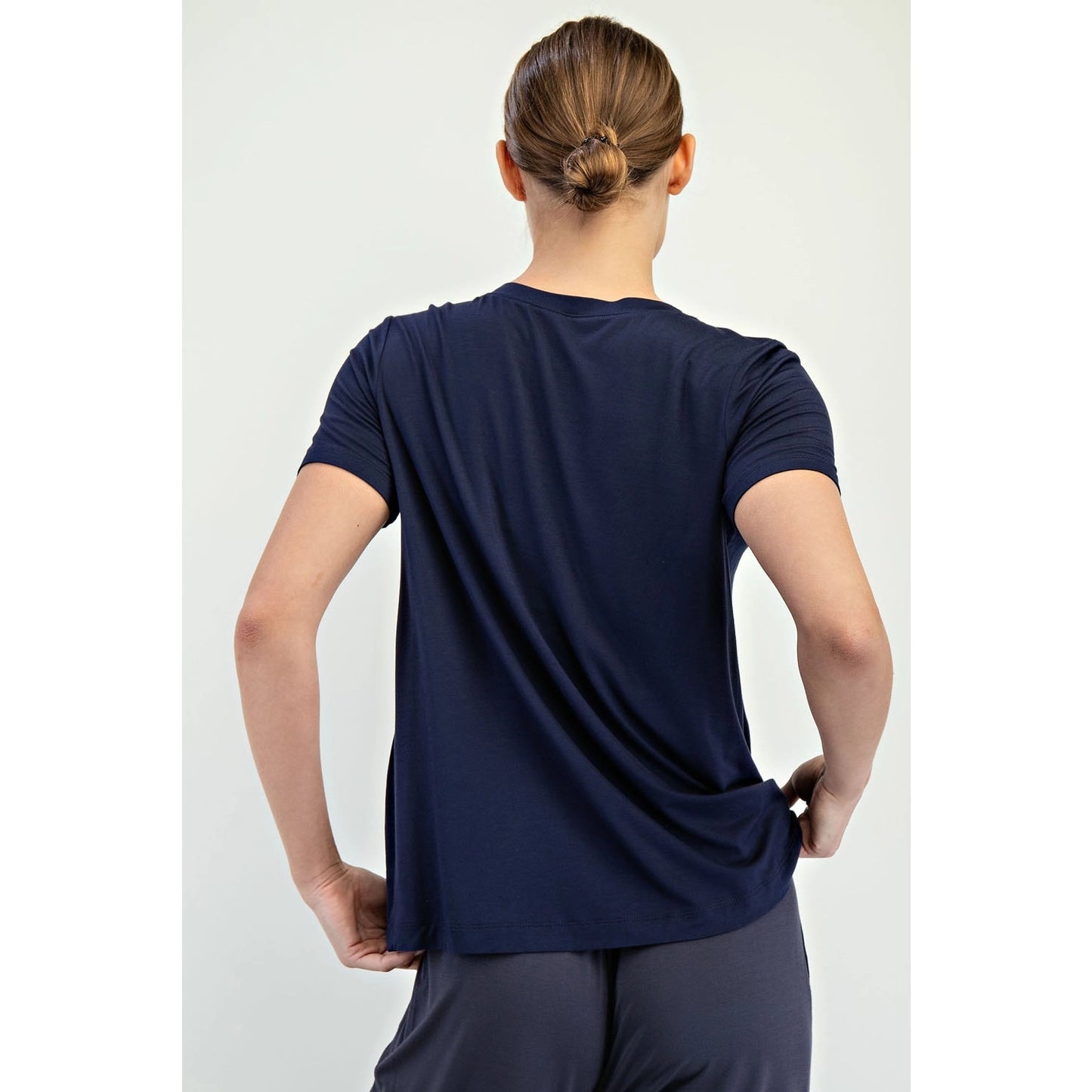 VISCOSE MODAL SHORT SLEEVE TOP
