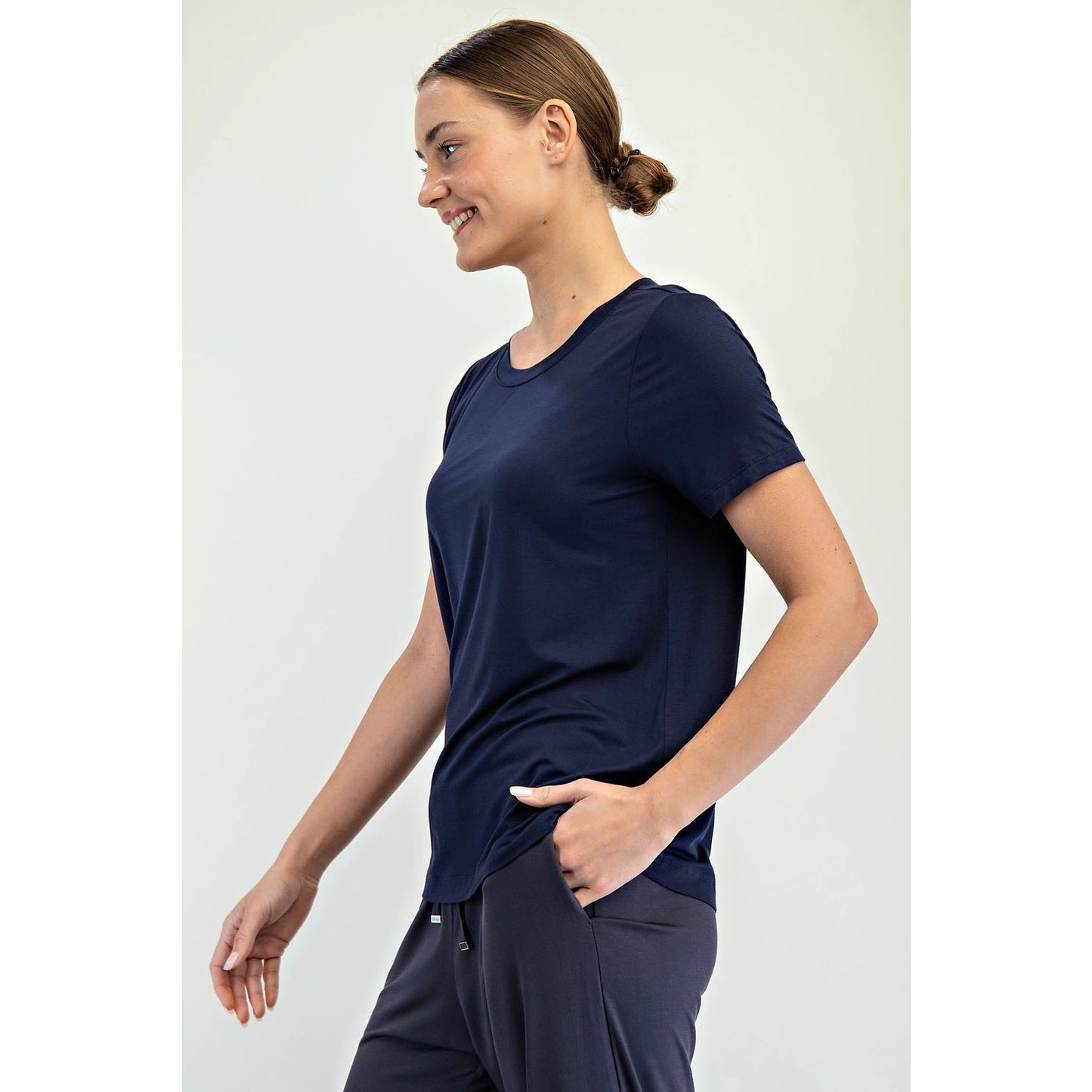 VISCOSE MODAL SHORT SLEEVE TOP