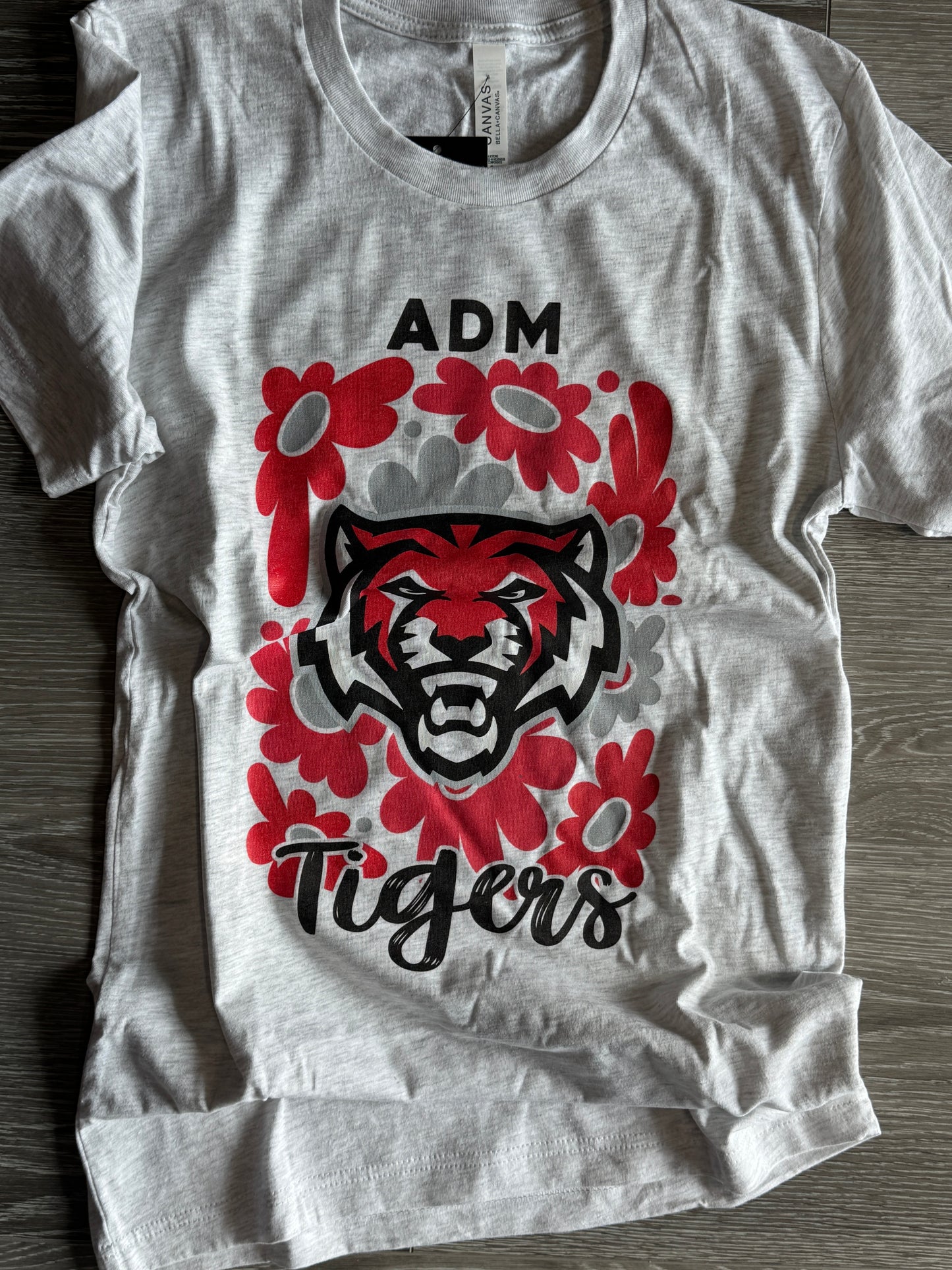 Tigers Floral Boho Game Day Team Customized tee