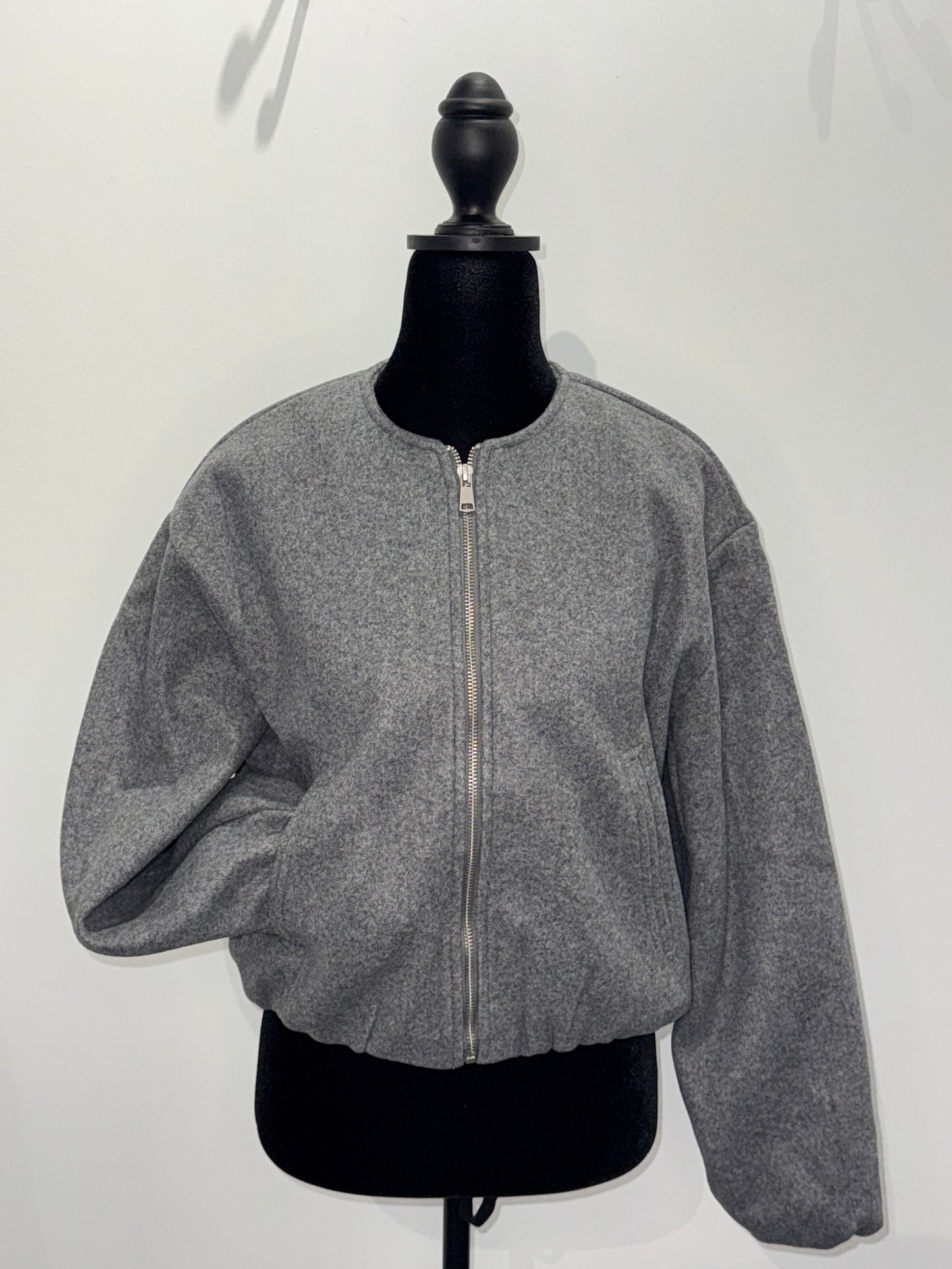 Collareless Bomber Jacket