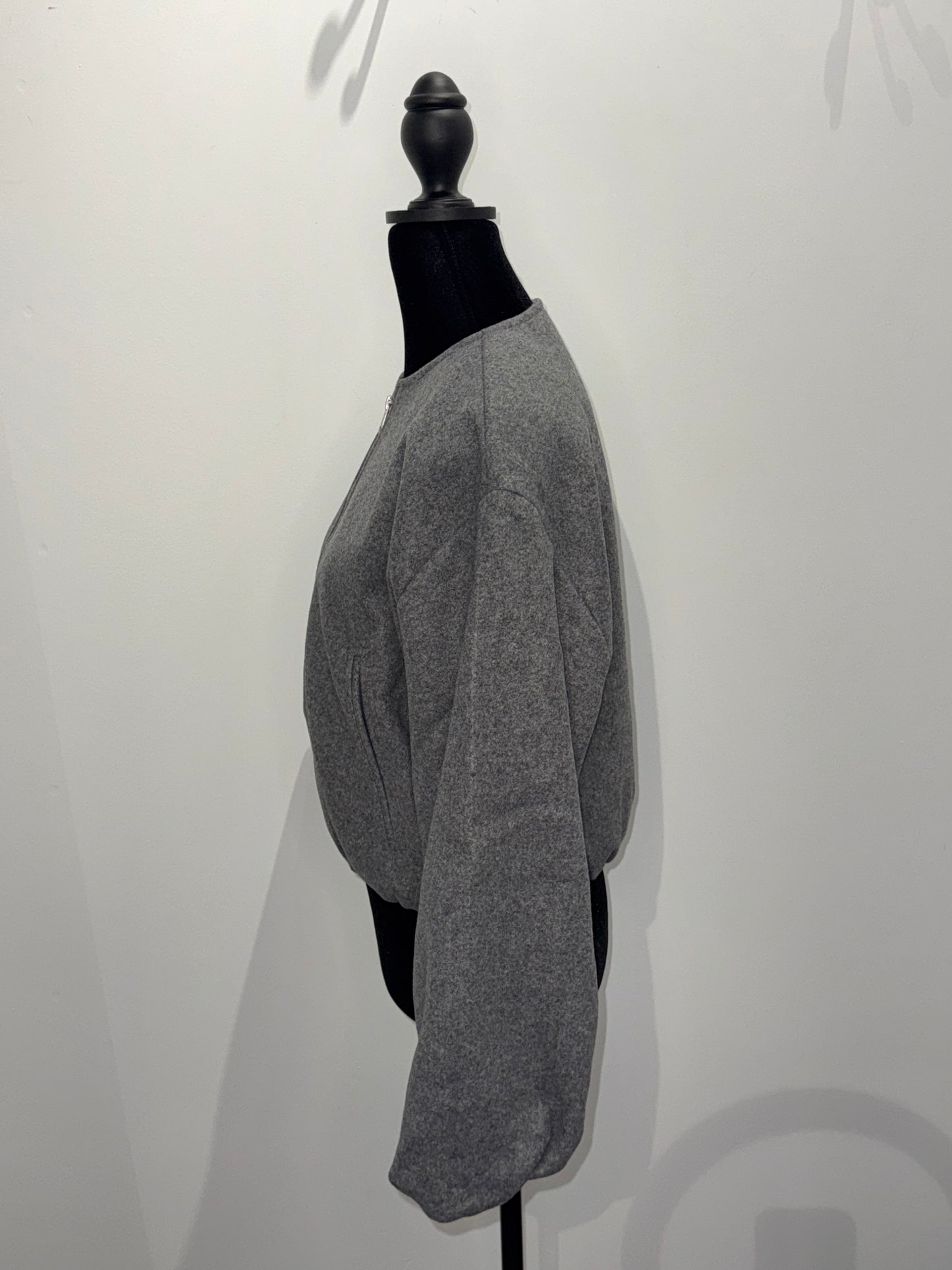 Collareless Bomber Jacket