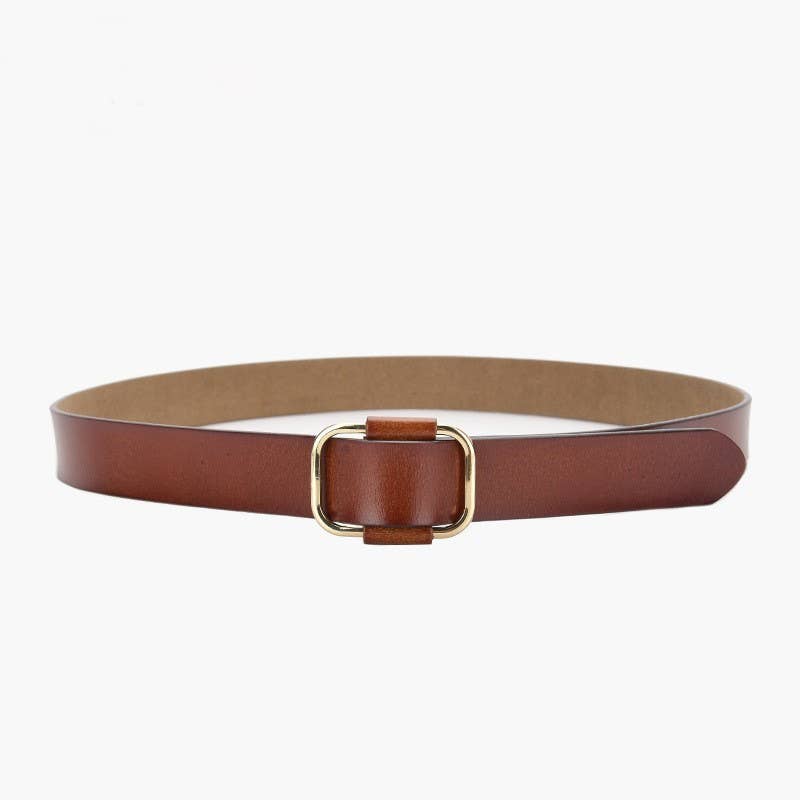 Women'S Simple And Versatile Square Buckle Belt