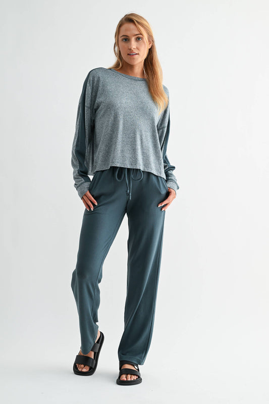 Brushed Hacci Warm Line Lounge Set