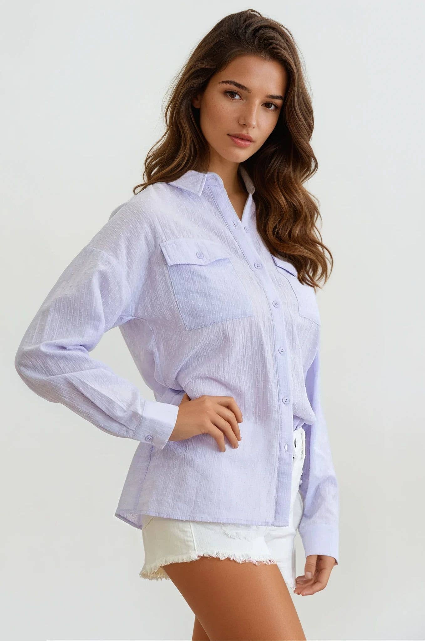 Swiss Dotted Woven Shirt