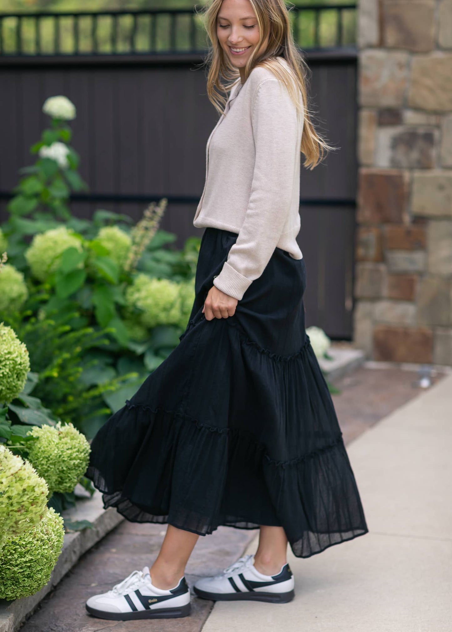 Womens Serena Gauze Maxi Skirt Summer 2025