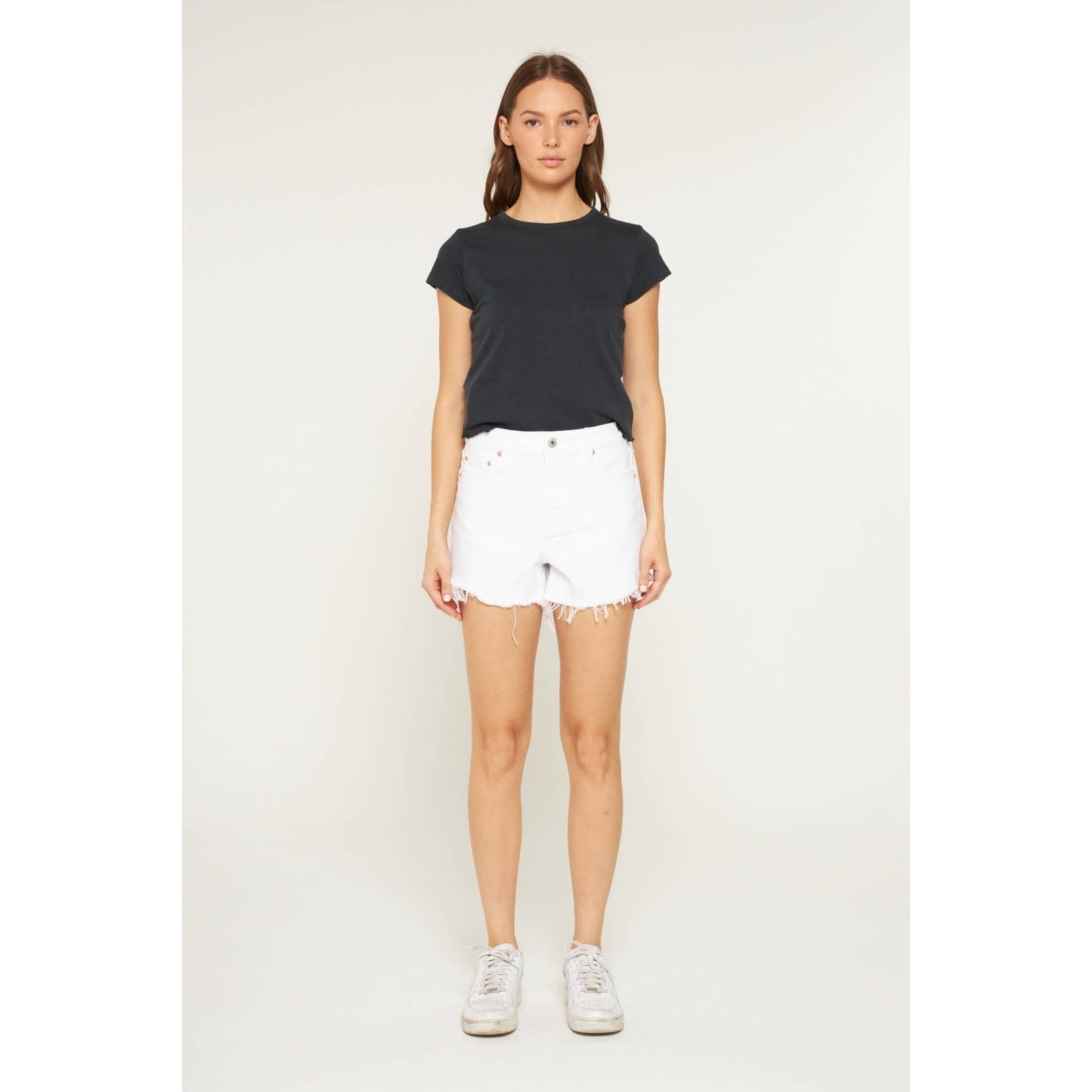 SUPER HIGH VINTAGE SHORTS WITH RAW HEM