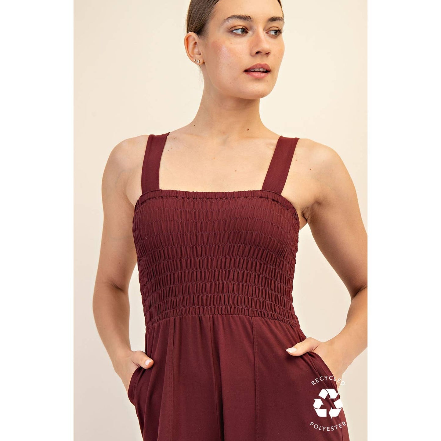 BUTTER SMOCKING JUMPSUIT