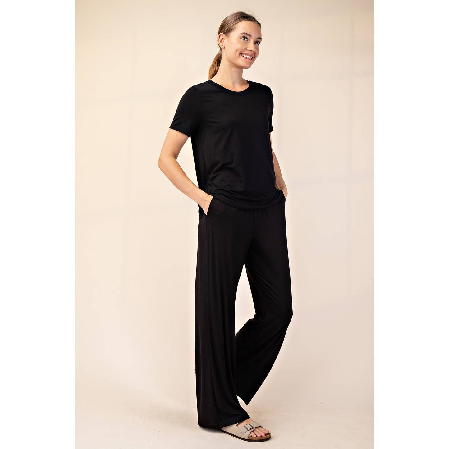 VISCOSE MODAL SHORT SLEEVE TOP
