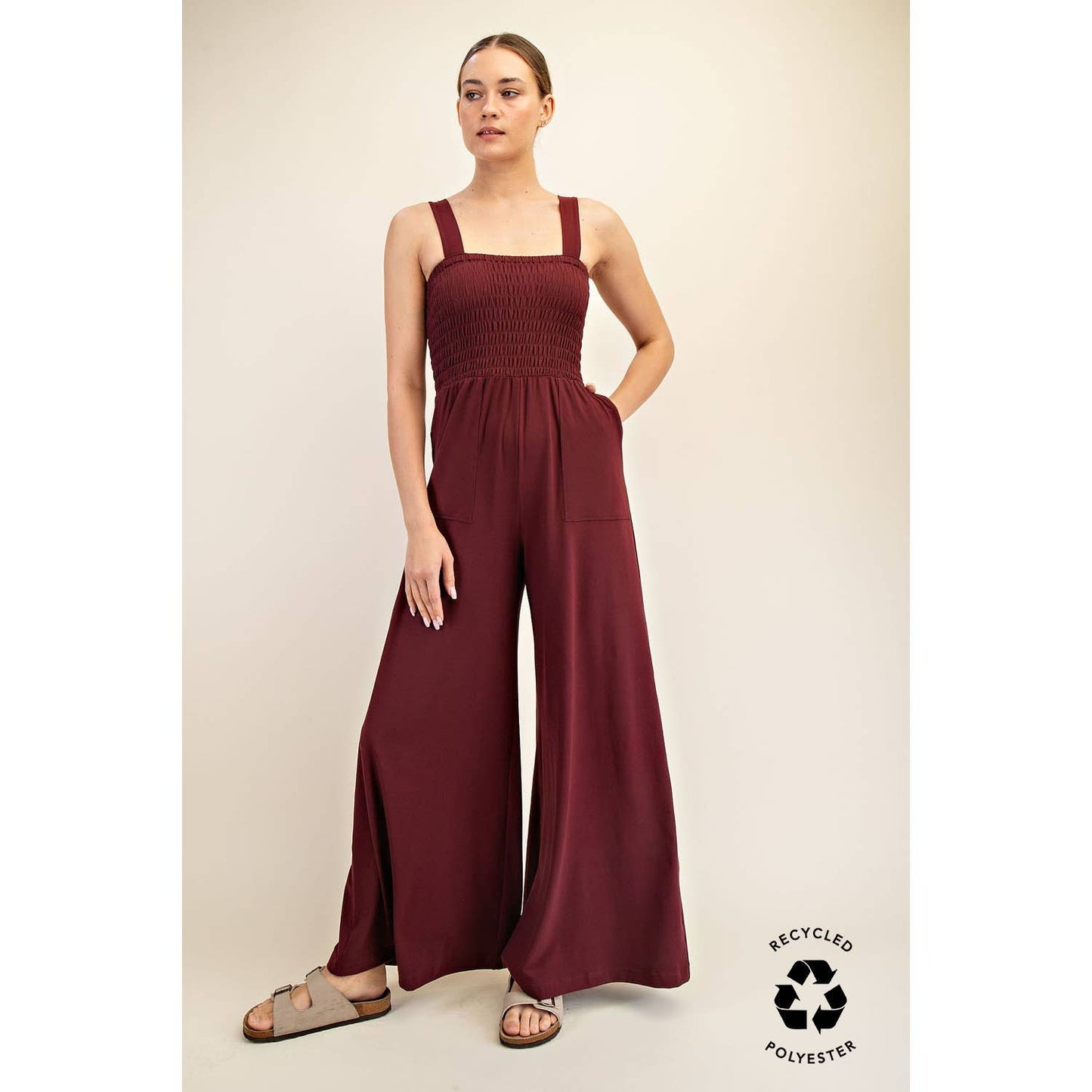 BUTTER SMOCKING JUMPSUIT