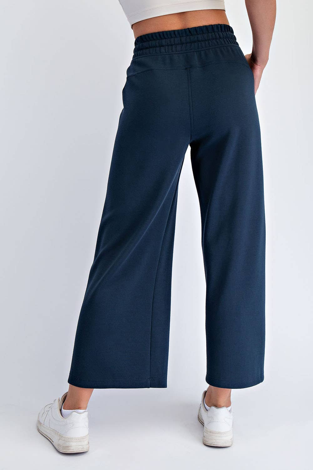 MODAL SCUBA CROPPED WIDE PANT