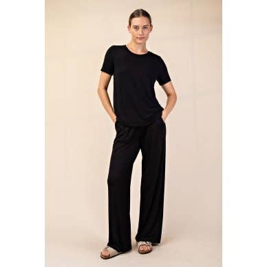 VISCOSE MODAL SHORT SLEEVE TOP