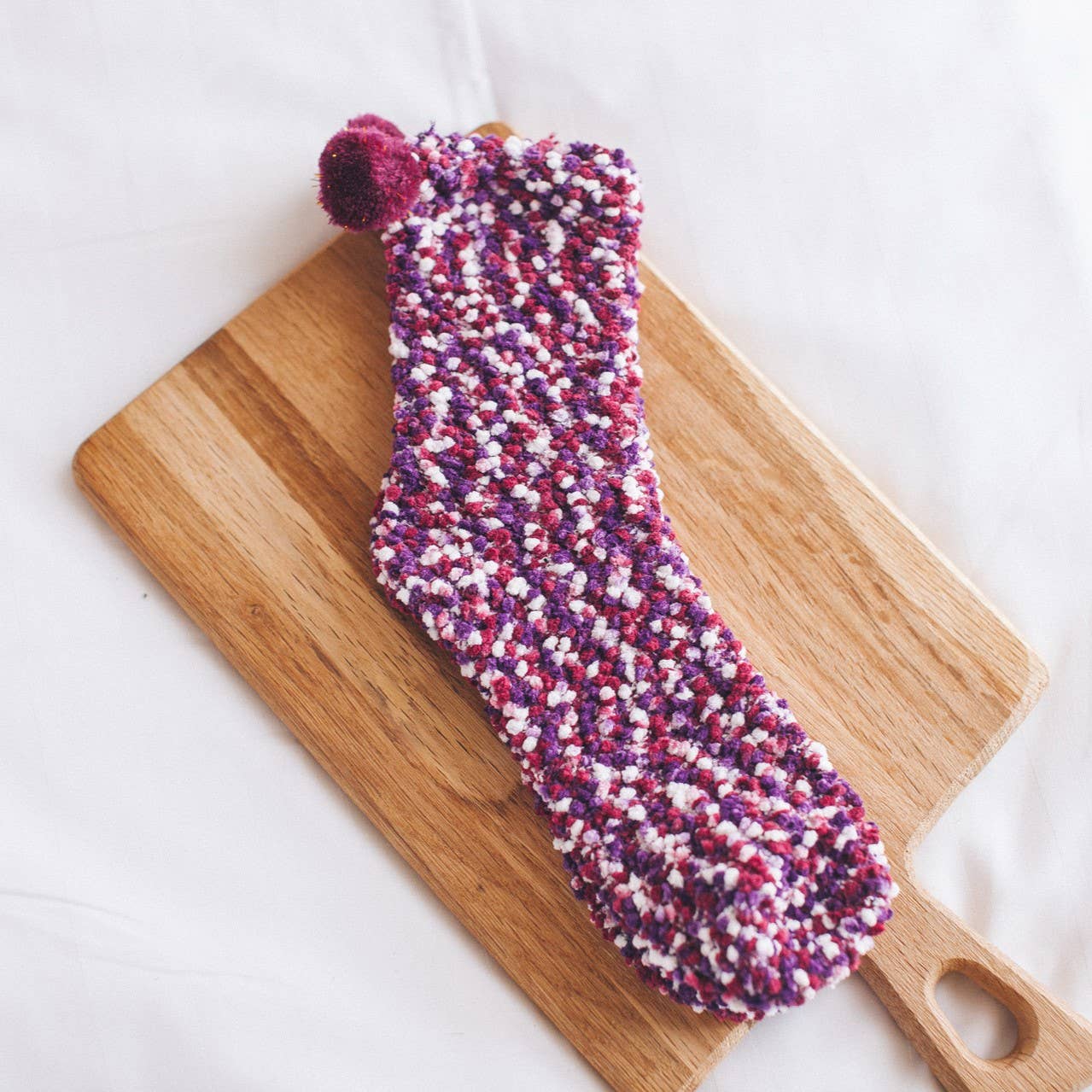 Cozy Pearl Fleece Cupcake Naked Socks
