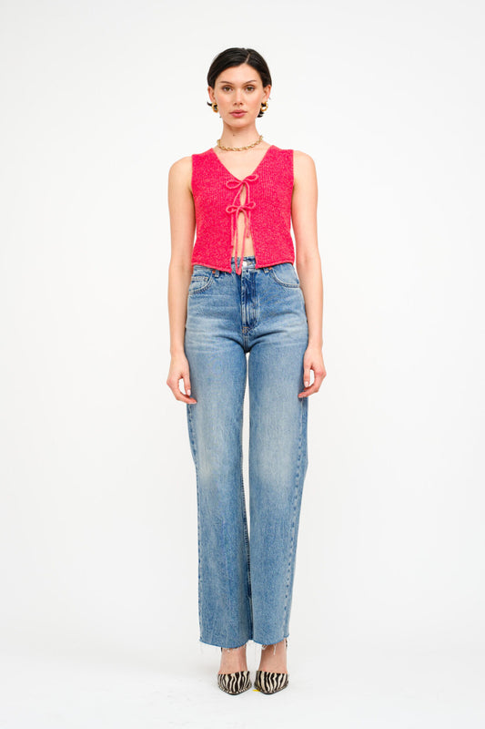 SOFIE THE LABEL KENDALL CHILI RED TOP