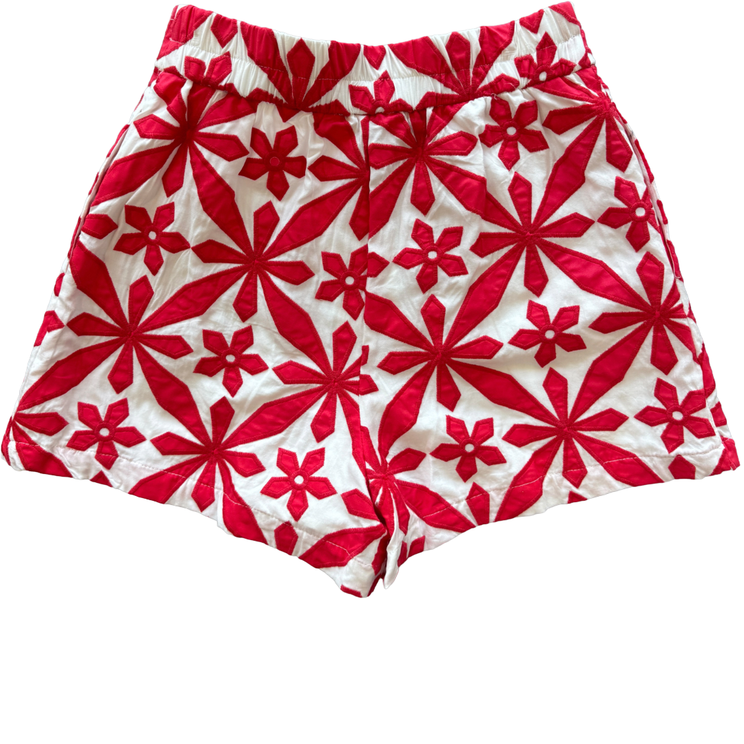 Skies Are Blue Embroidered Shorts