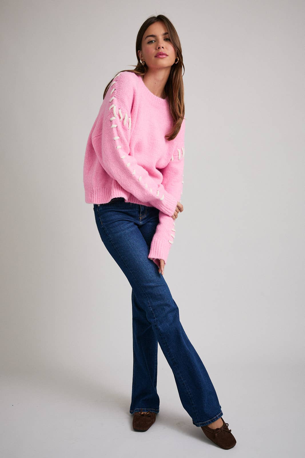 STITCH DETAIL SWEATER TOP