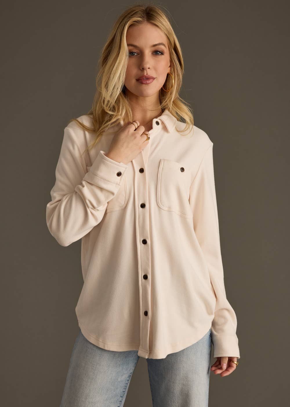Ivory Super Soft Button Up