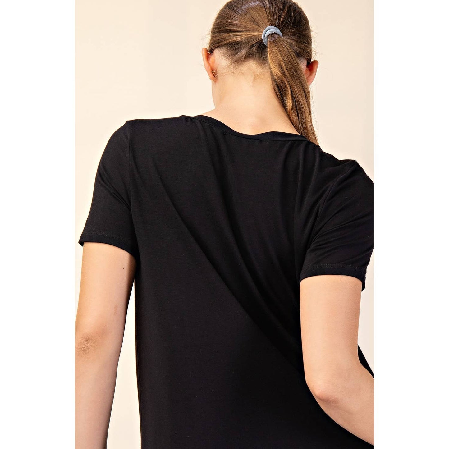 VISCOSE MODAL SHORT SLEEVE TOP