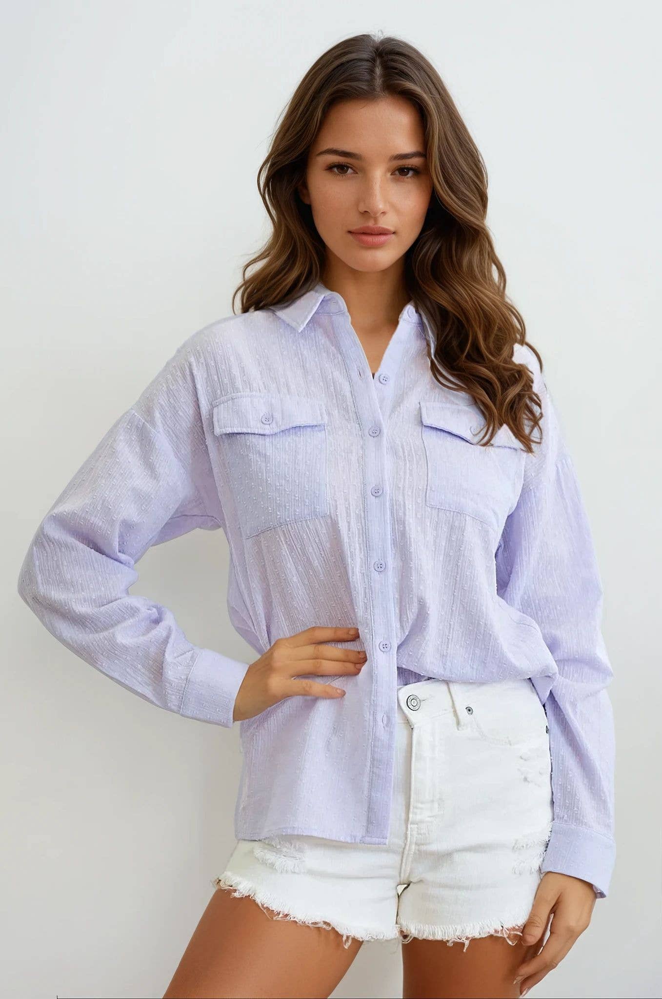 Swiss Dotted Woven Shirt