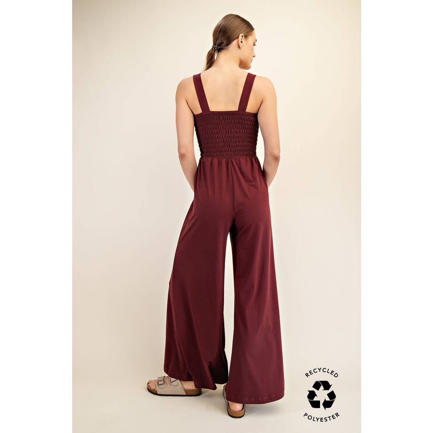BUTTER SMOCKING JUMPSUIT