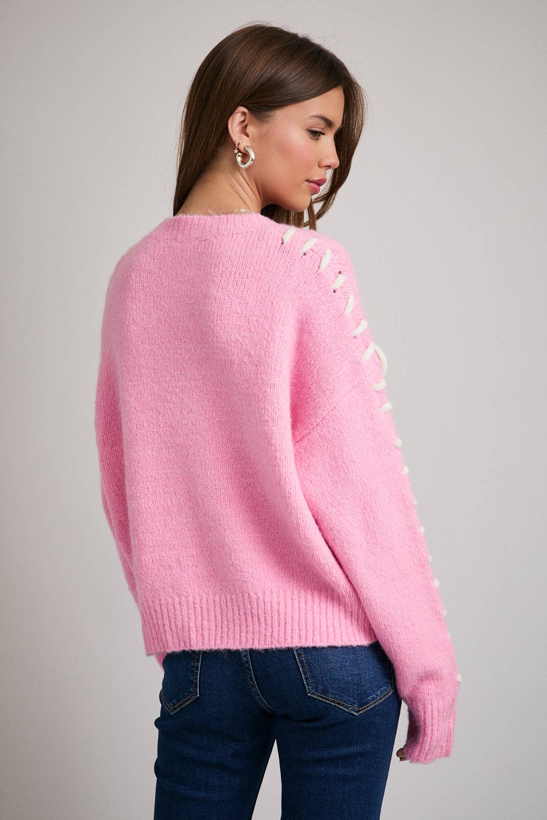 STITCH DETAIL SWEATER TOP