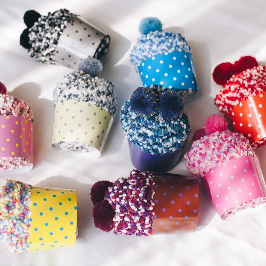 Cozy Pearl Fleece Cupcake Naked Socks