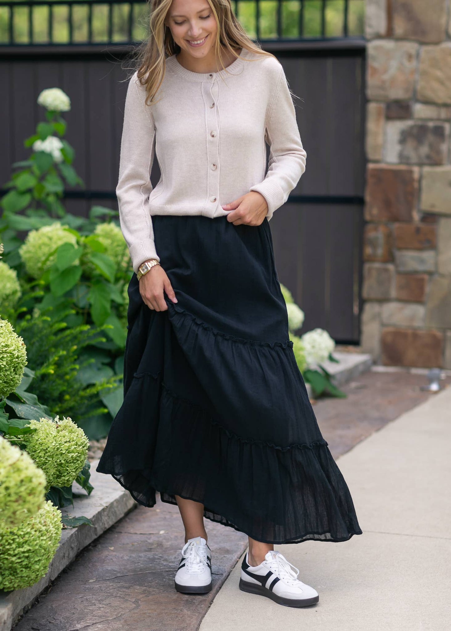 Womens Serena Gauze Maxi Skirt Summer 2025