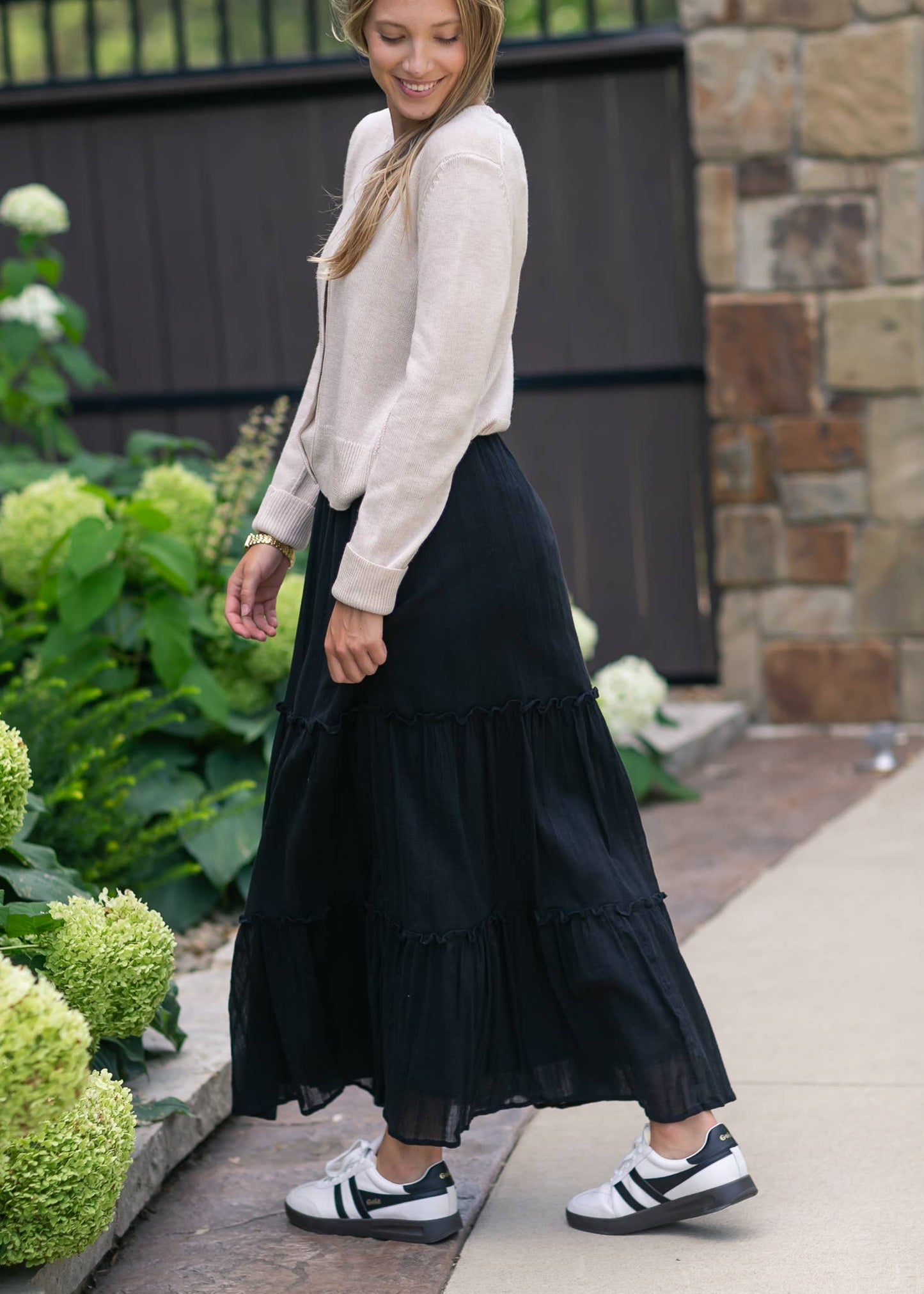 Womens Serena Gauze Maxi Skirt Summer 2025